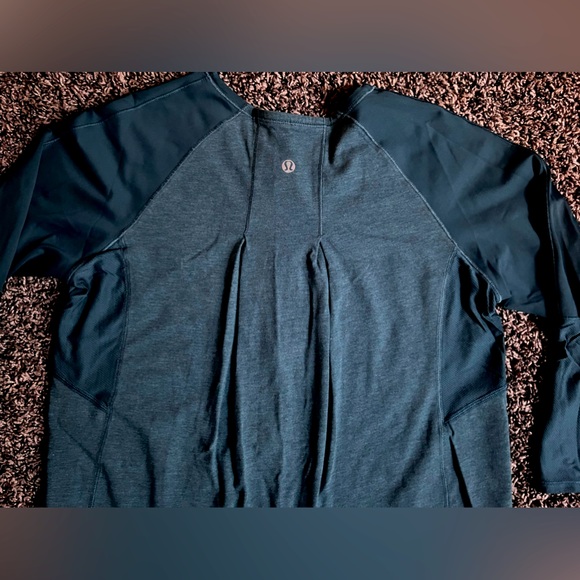 lululemon NWT Clip-in Long Sleeve Heathered Alberta Lake/Alberta Lake - Picture 10 of 14